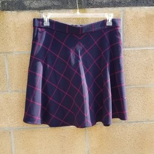 Maison Jules Plaid Skirt with Pockets